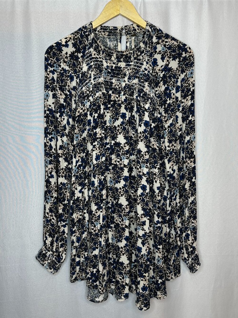 Free People Flowers in Her Hair Tunic Dress/Blouse Medium Boho Hippie Cottage